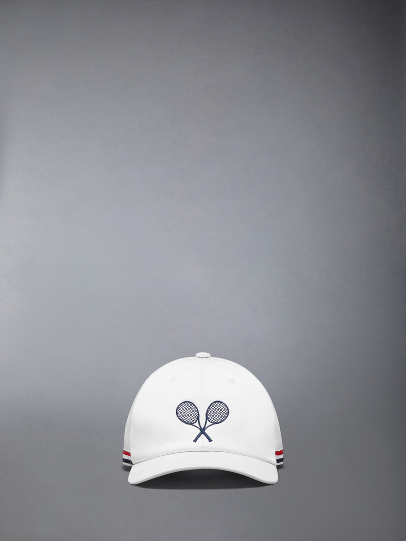 COTTON TWILL TENNIS RACQUET EMBROIDERY BASEBALL CAP 1