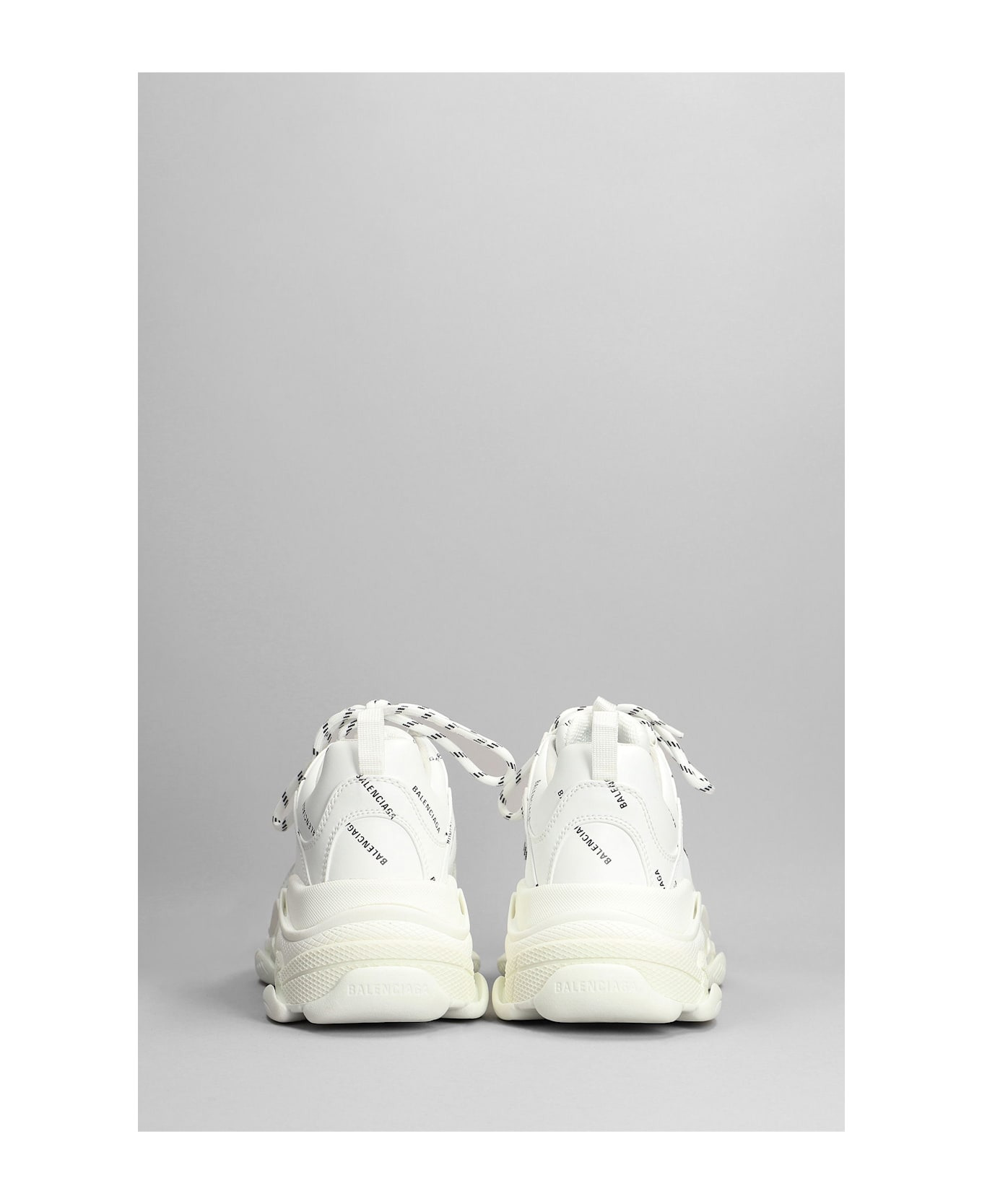 Triple S Sneakers In White Synthetic Fibers - 4