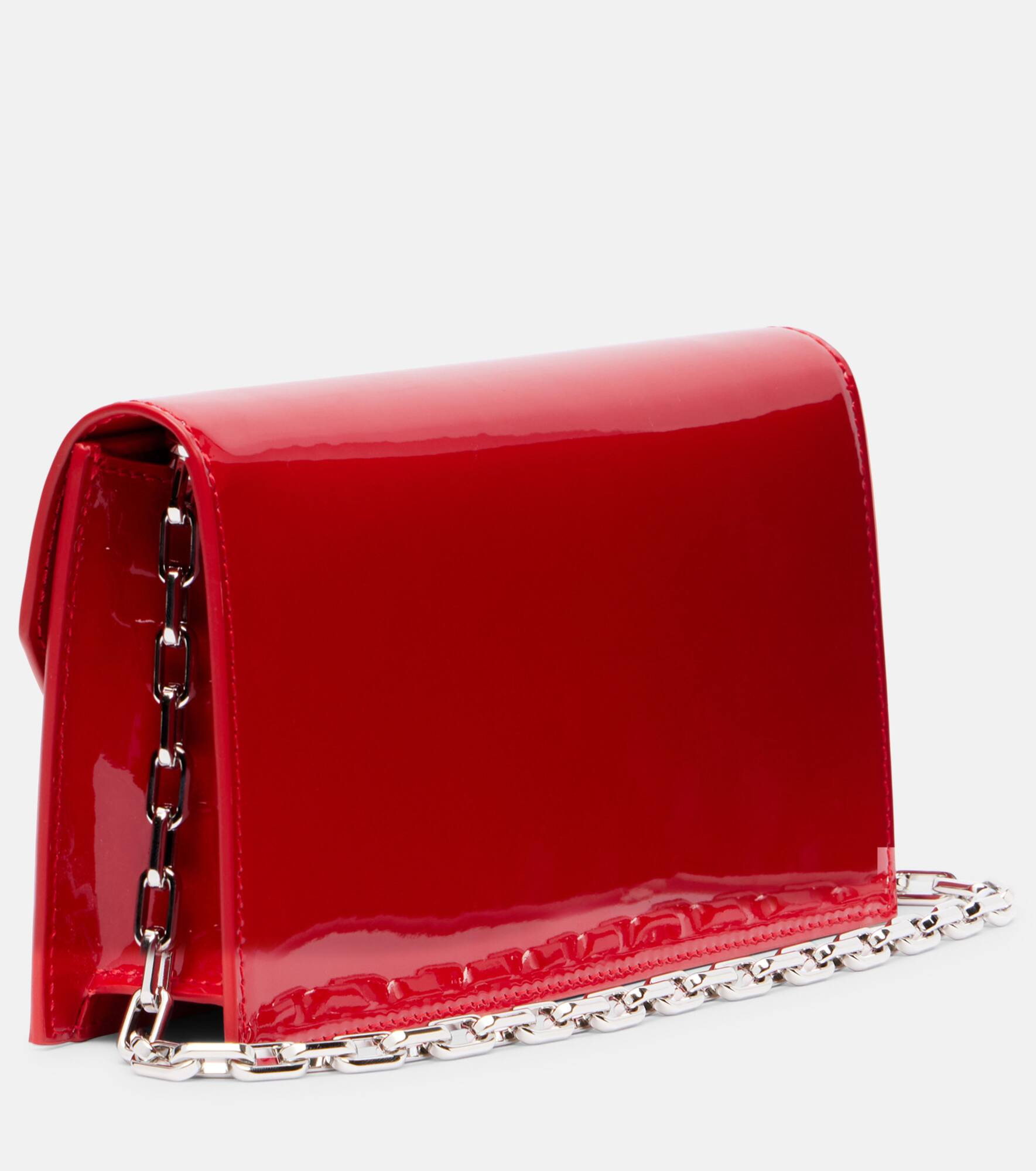 Loubi54 patent leather clutch - 4