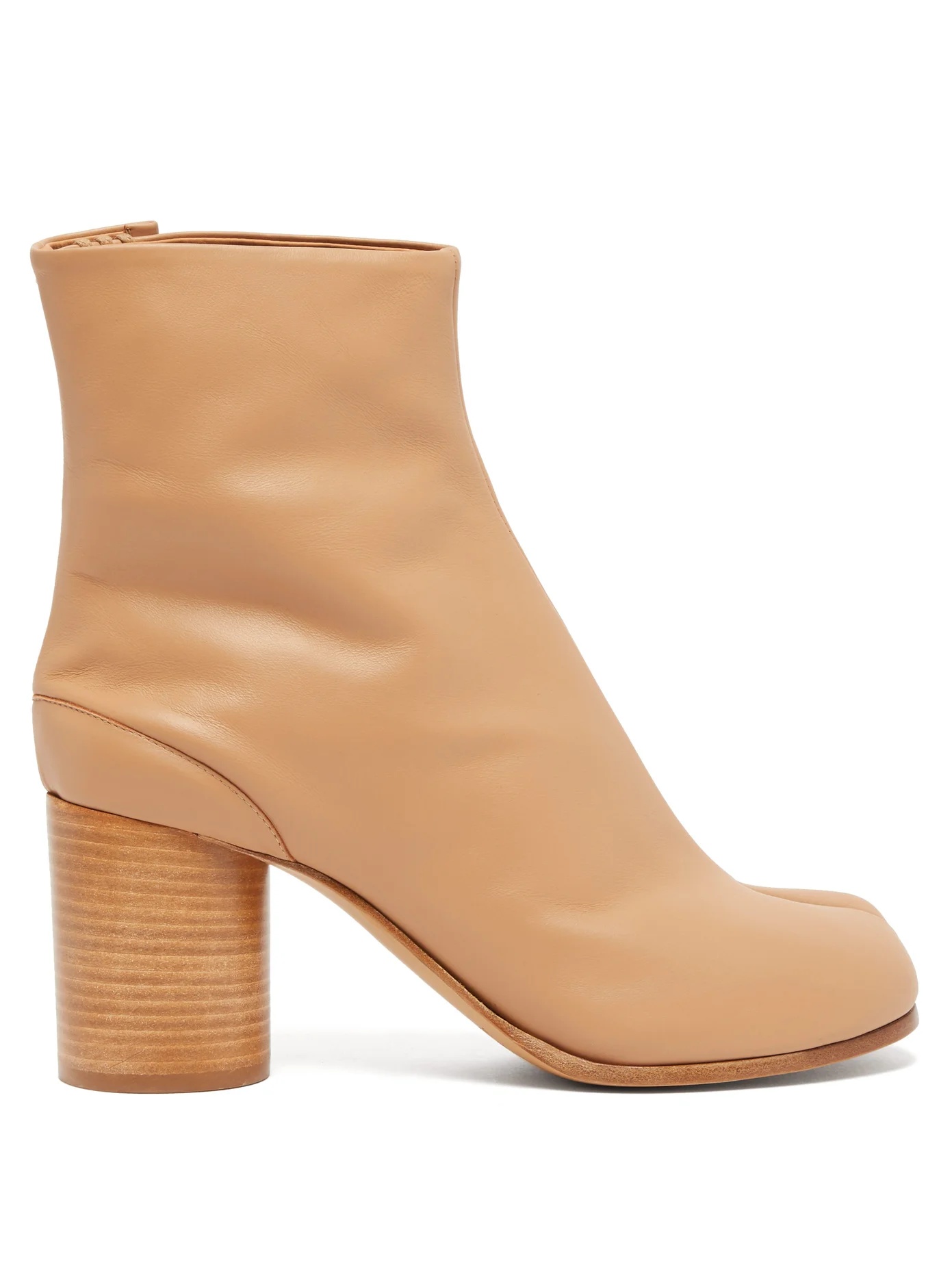 Tabi split-toe leather ankle boots - 1