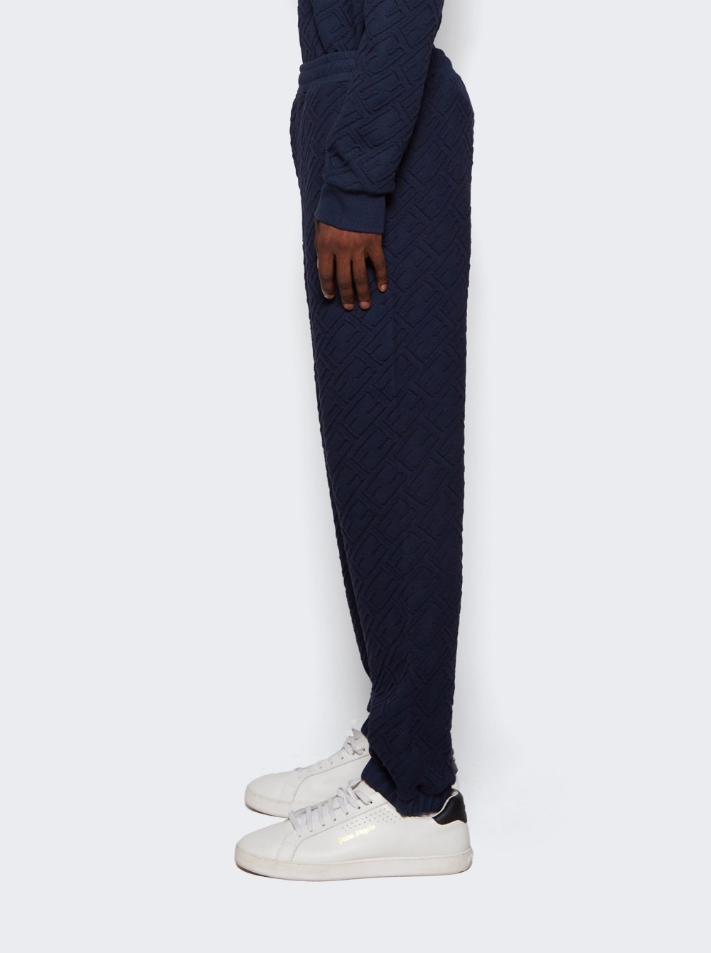 Embossed Jersey Sweatpants Navy - 4