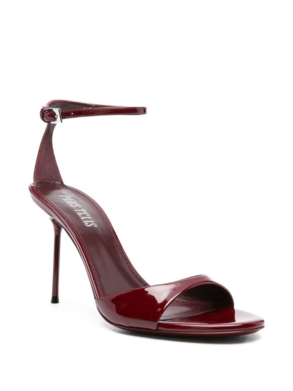 95MM patent leather ankle-strap sandals - 2