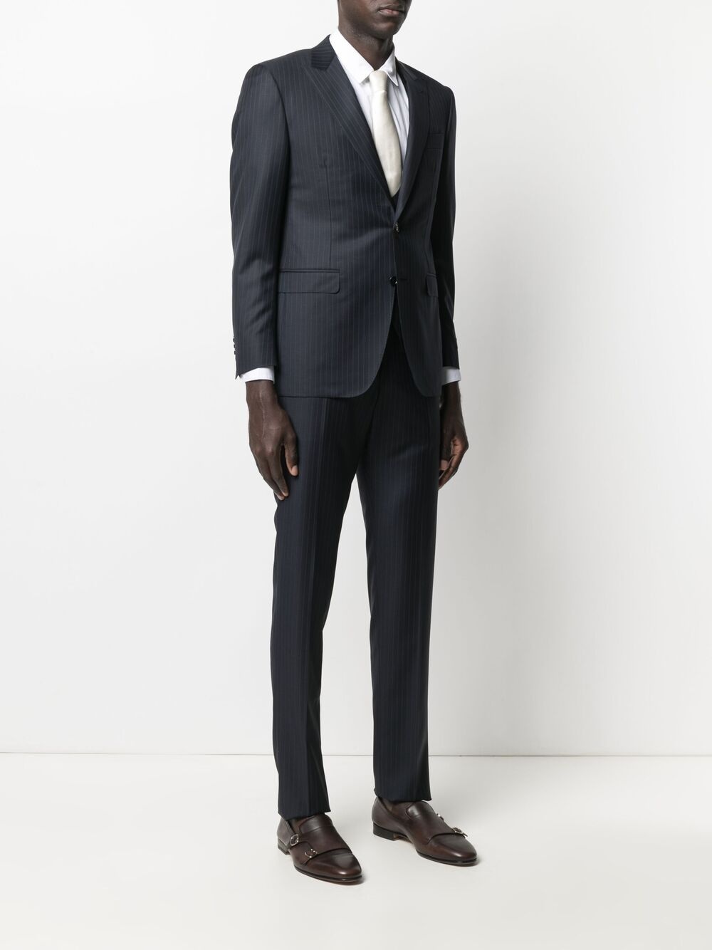 pinstripe three-piece suit - 3