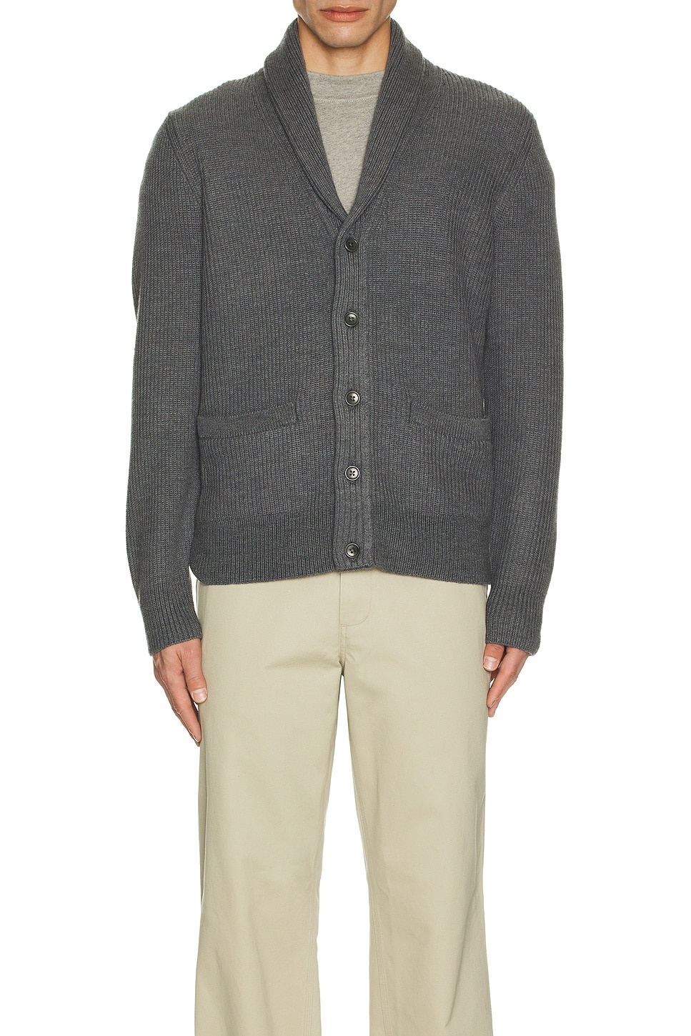 Merino Rib Vinnie Shawl Cardigan - 3