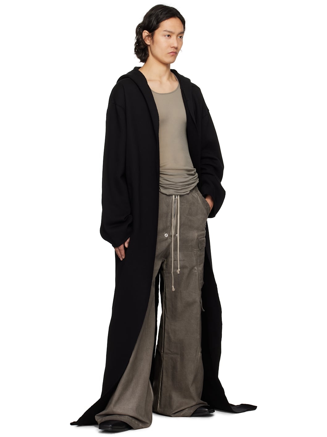 Gray Hollywood Double Cargo Jumbo Belas Denim Pants - 4