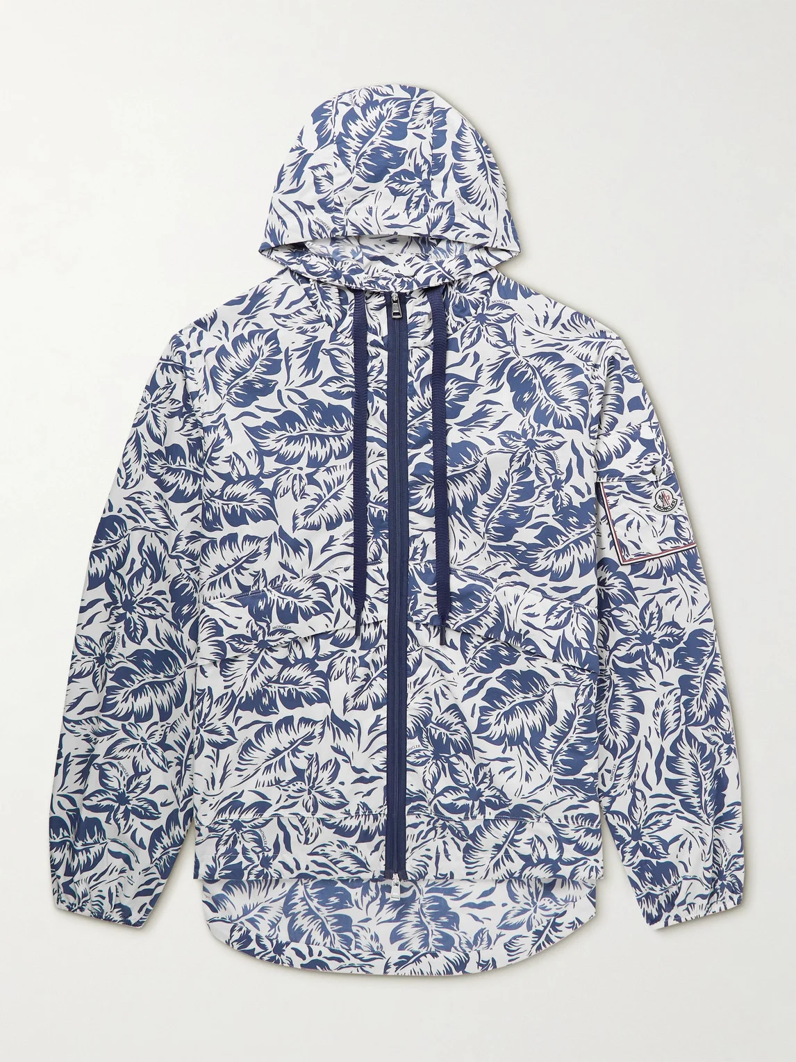 Ebizo Logo-Appliquéd Printed Cotton Hooded Jacket - 1