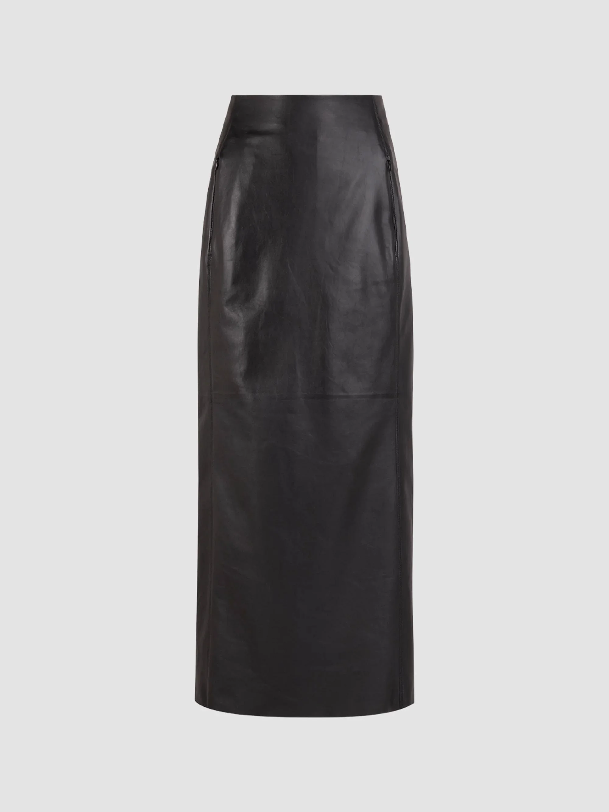 Women's Soft Leather Pencil Skirt - Noir Alaia - 1