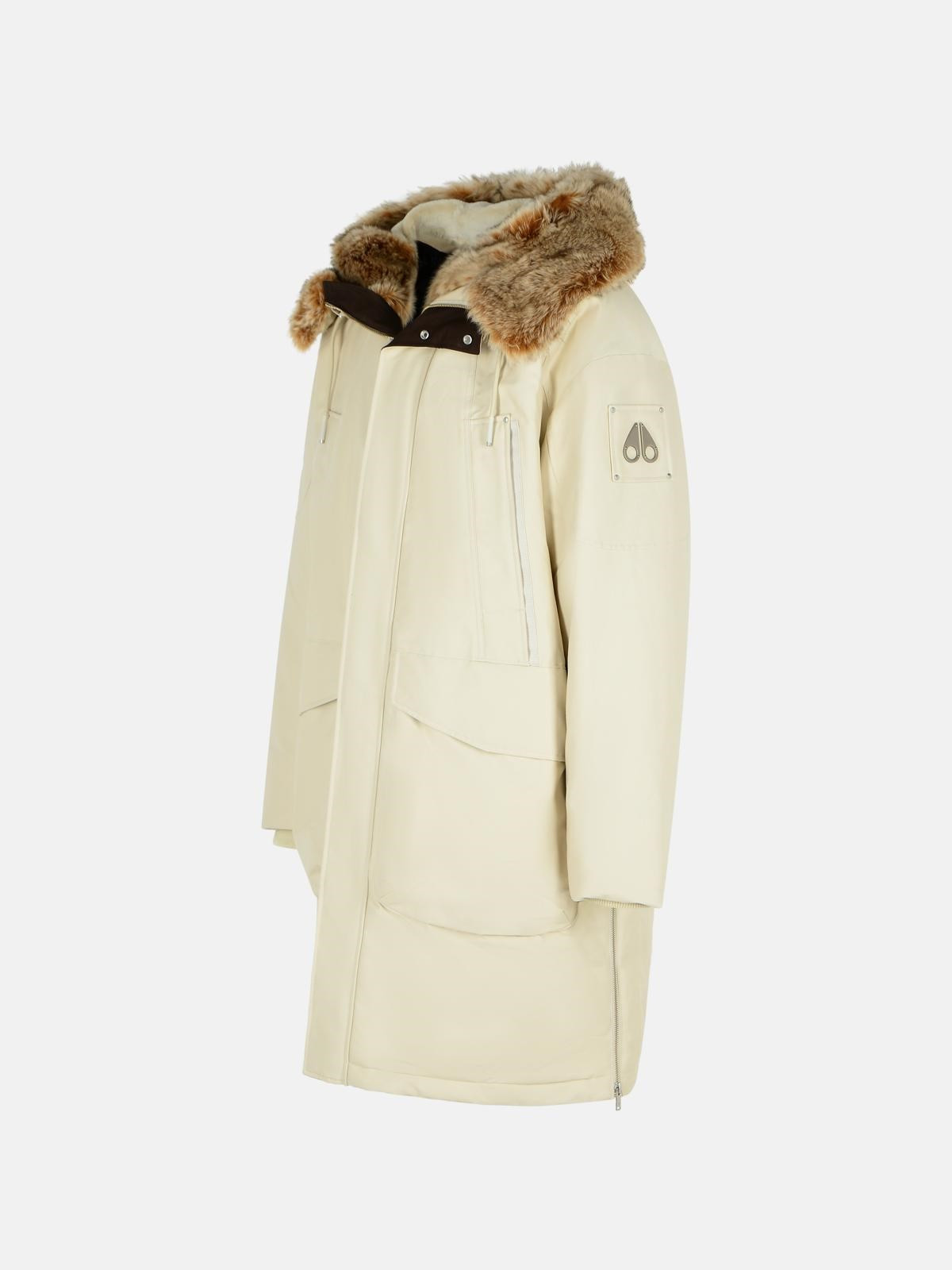 'DAWSON' CREAM COTTON BLEND PARKA - 2