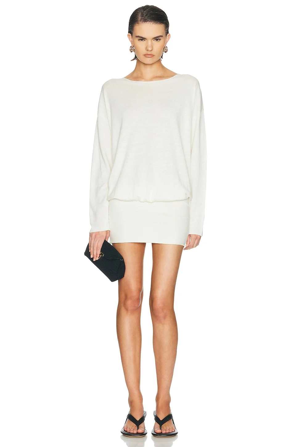 Boatneck Mini Dress - 1