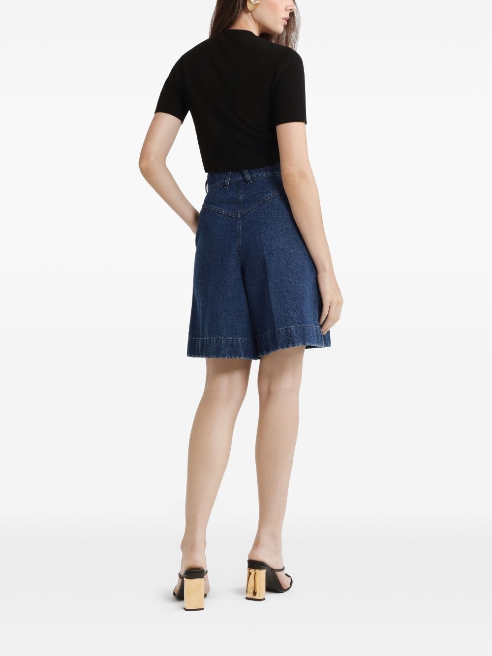 logo-jacquard cropped T-shirt - 3