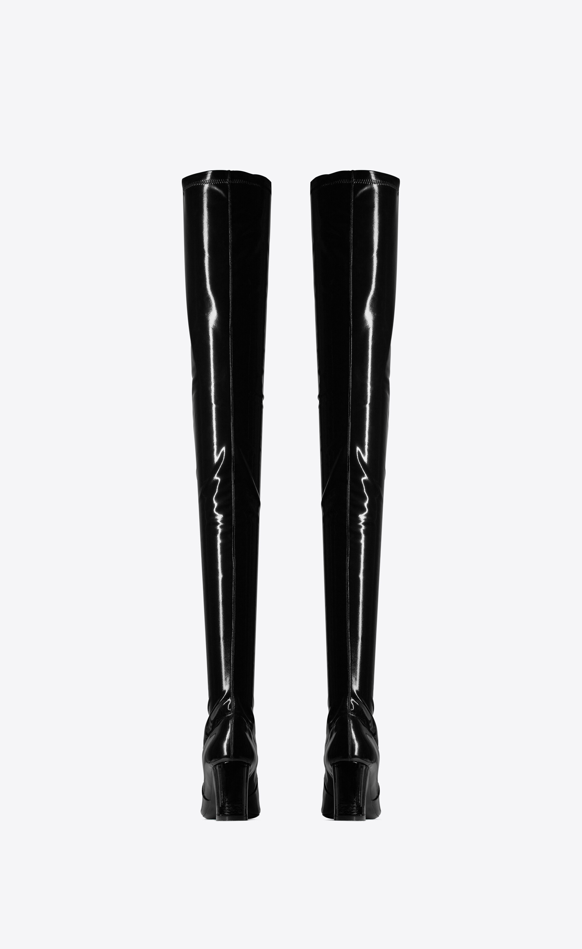 betty over-the-knee boots in stretch vinyl - 3