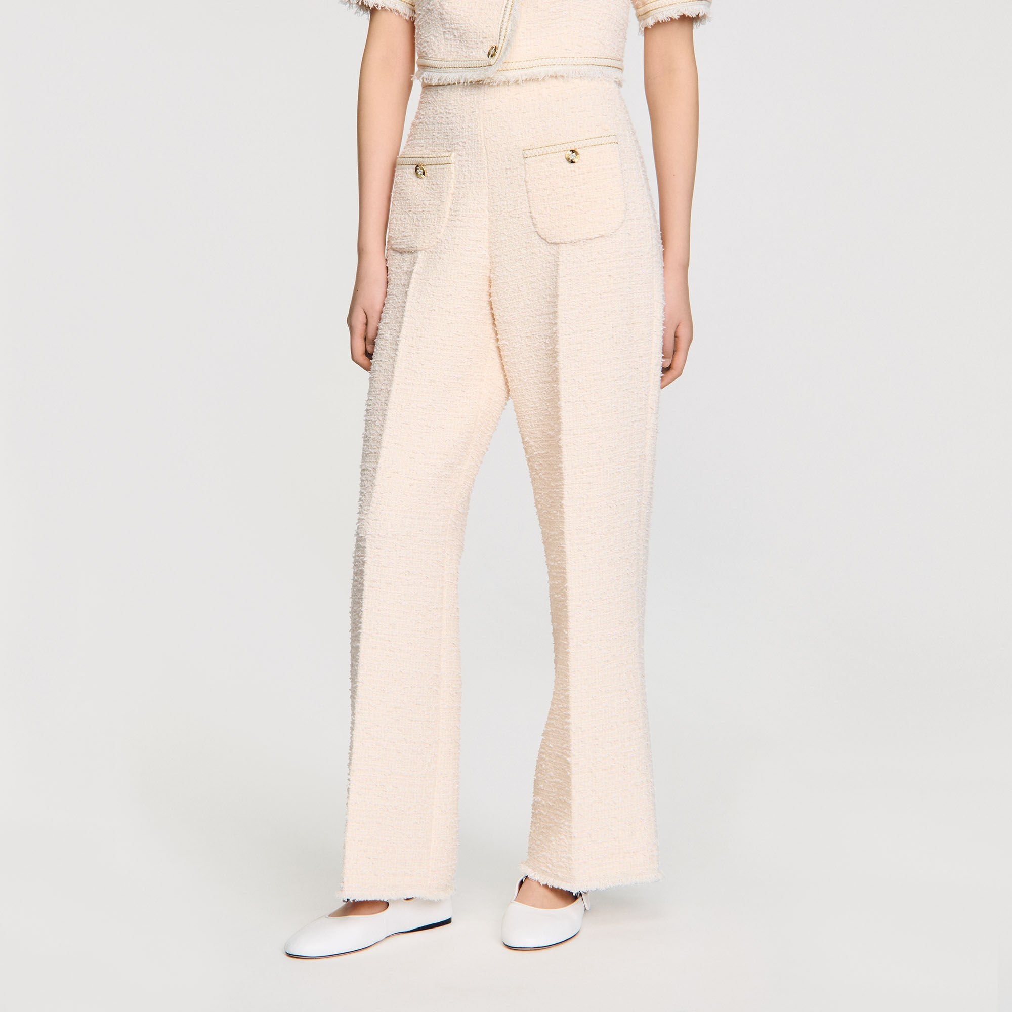 DECORATIVE TWEED TROUSERS - 4