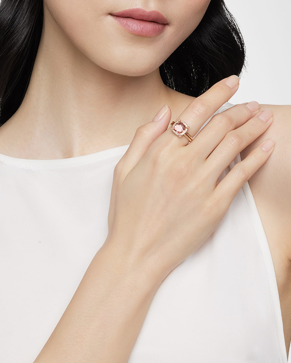 Chatelaine 18k Rose Gold Morganite Ring - 2