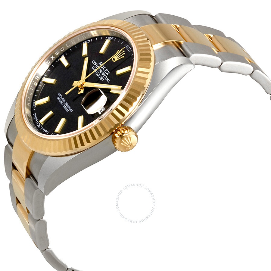 Rolex Datejust 41 Black Dial Steel and 18K Yellow Gold Oyster Men's Watch 12633BKSO - 2