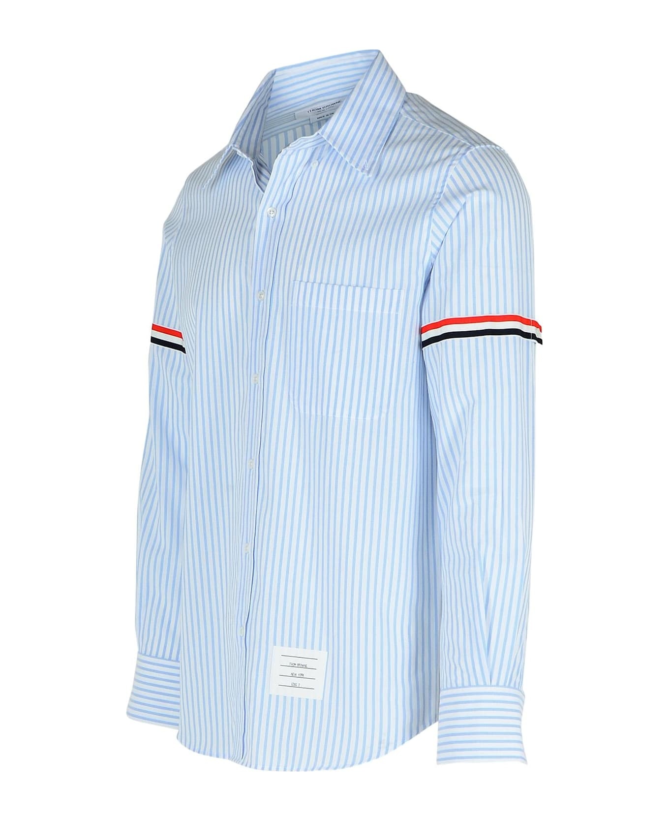 'armband' Light Blue Cotton Shirt - 2