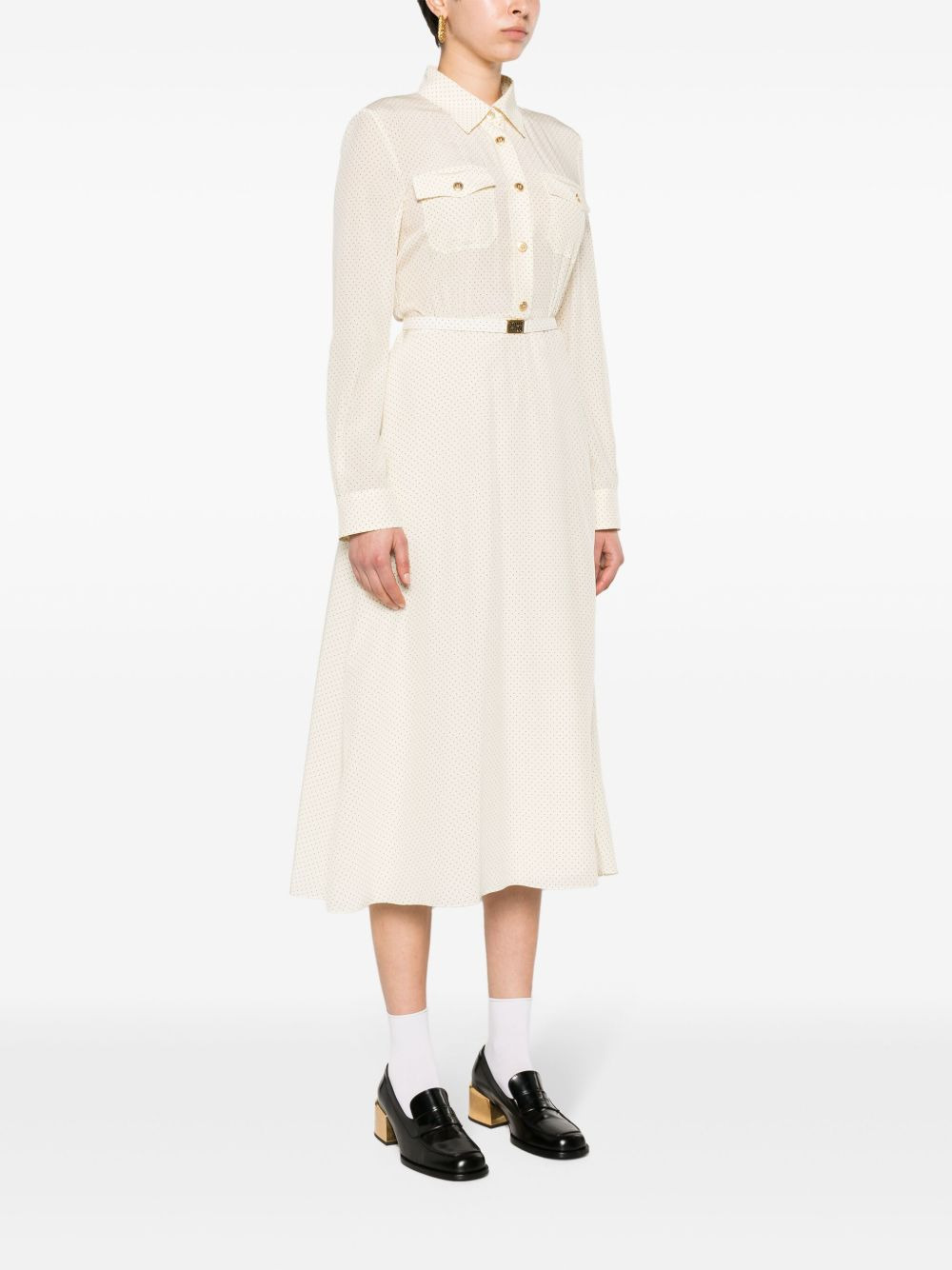 micro-dot crepe midi dress - 3
