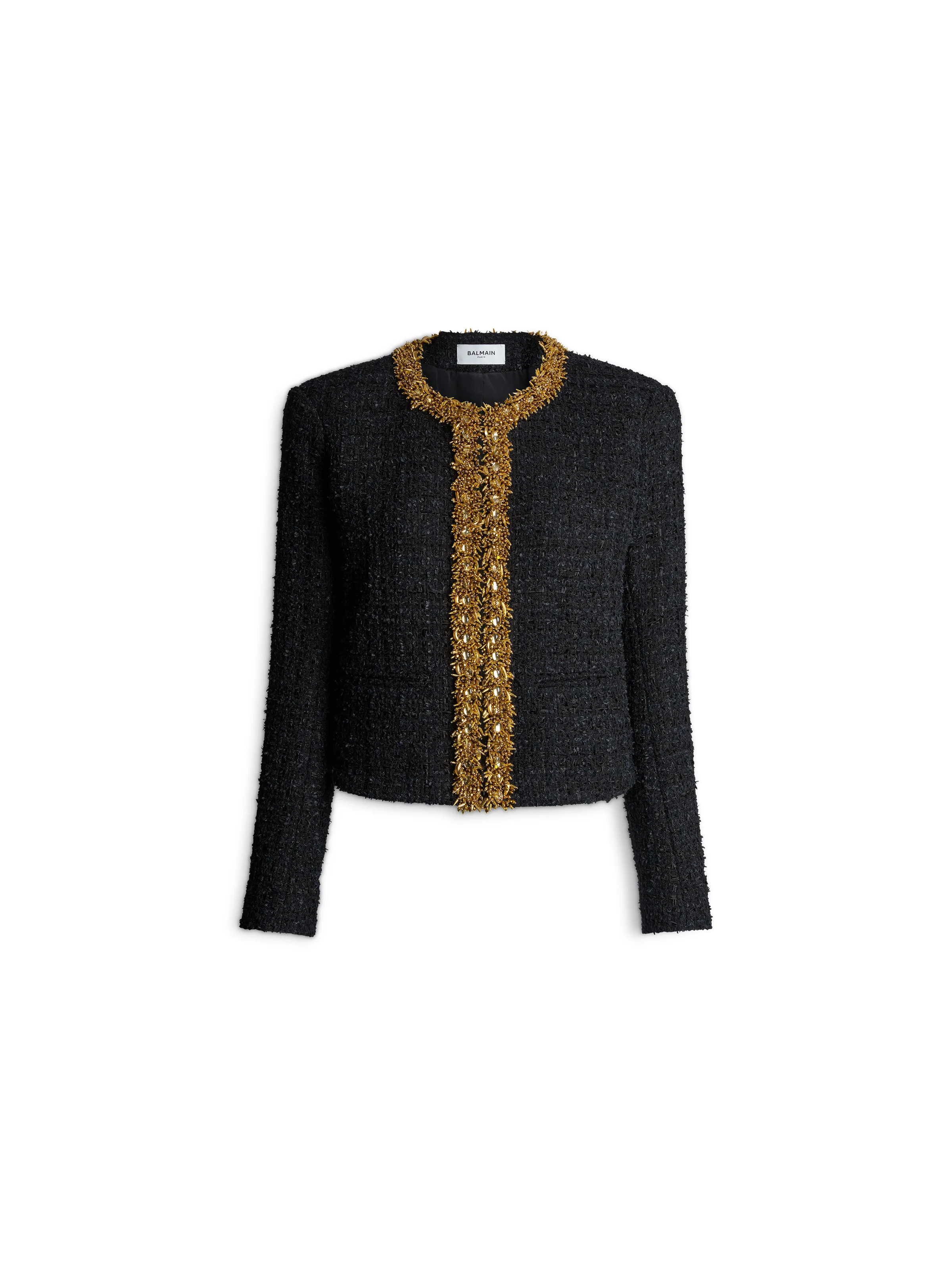 Embroidered tweed jacket - 1