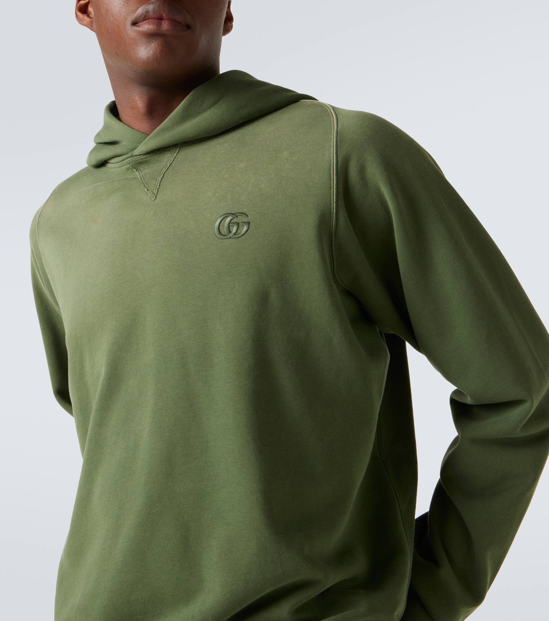 Double G cotton jersey hoodie - 5