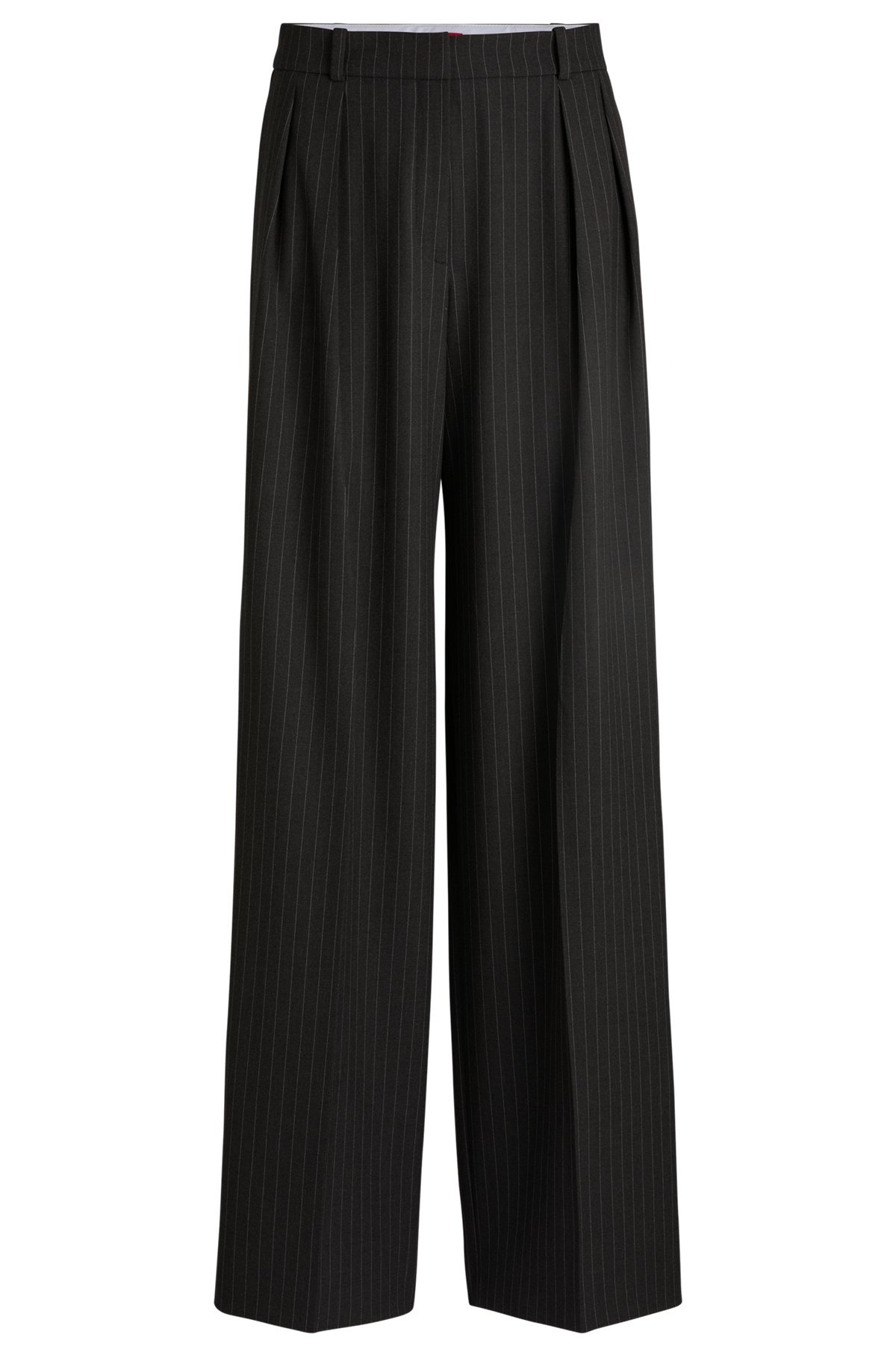 REGULAR-FIT TROUSERS IN PINSTRIPE STRETCH FABRIC - 1