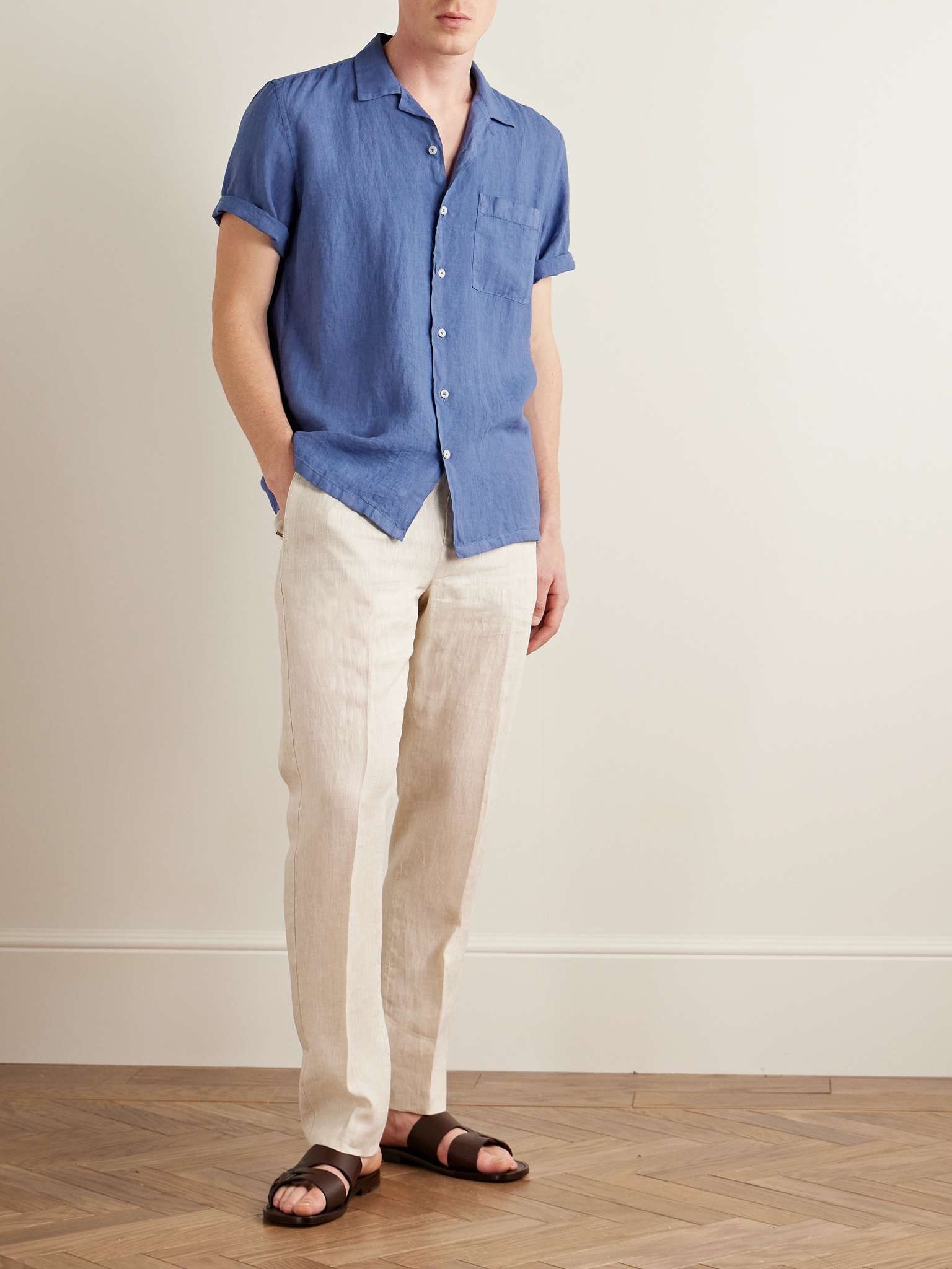 Camp-Collar Linen Shirt - 2