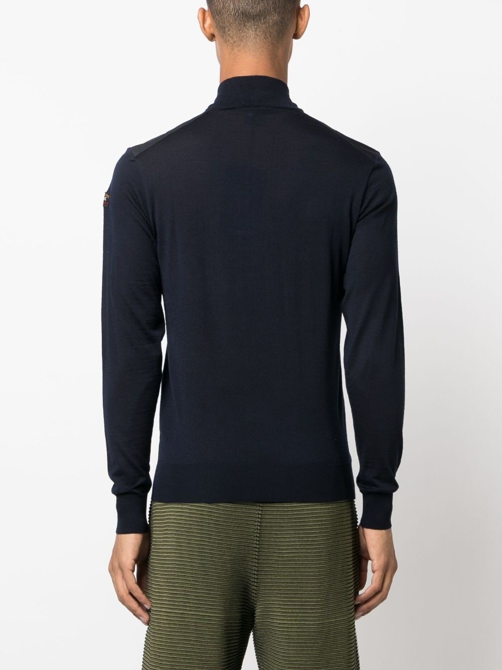 logo-patch roll-neck jumper - 4