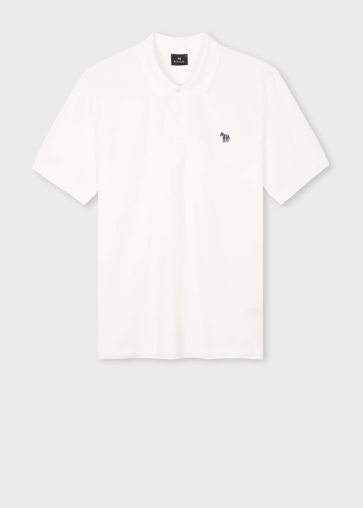 Ecru Organic Cotton Zebra Polo Shirt - 1