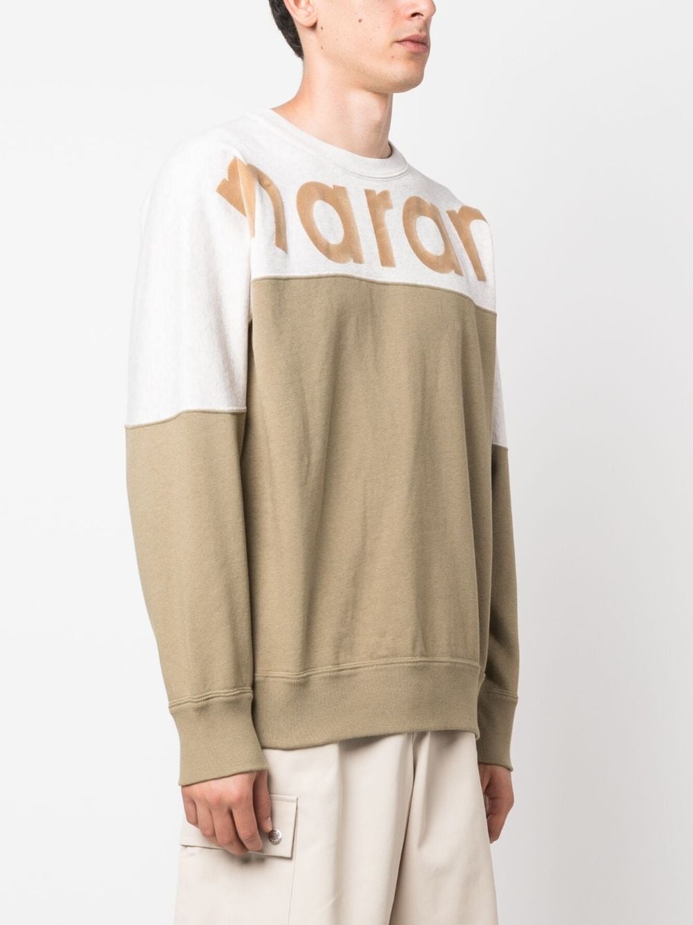 logo-print ribbed sweatshirt - 3