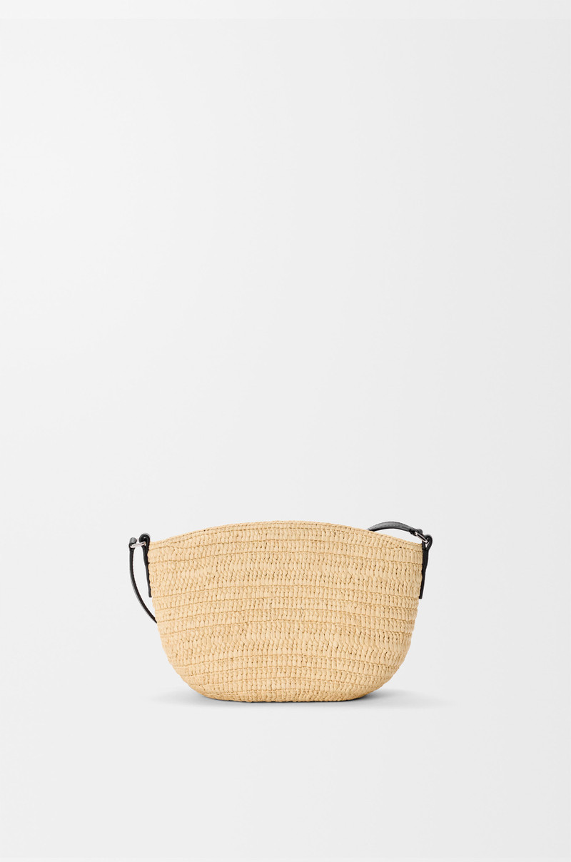 Eclipse pochette in raffia and calfskin 3