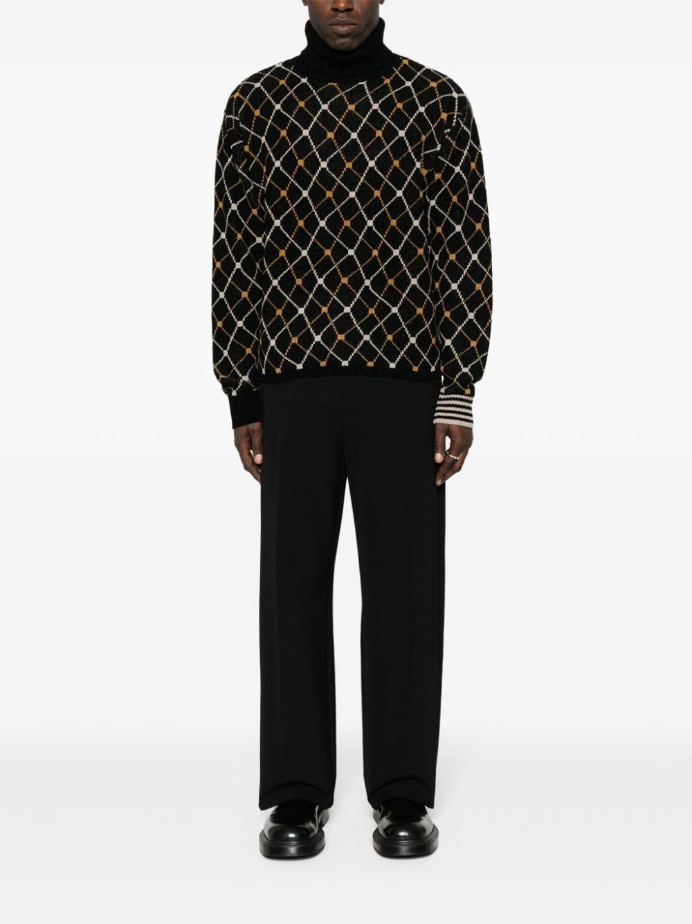 chenille roll-neck jumper - 2