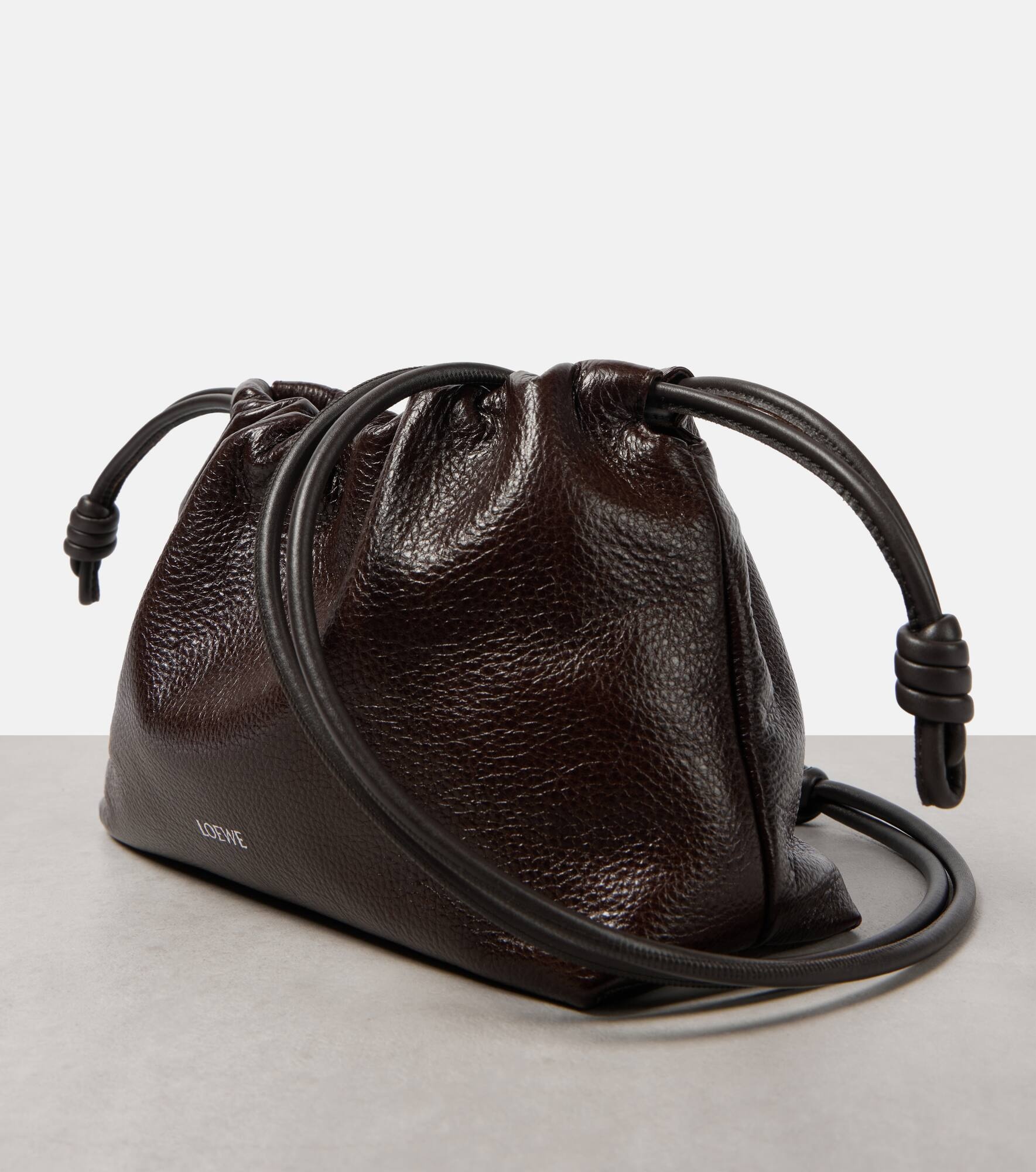 Flamenco Small leather bucket bag - 6