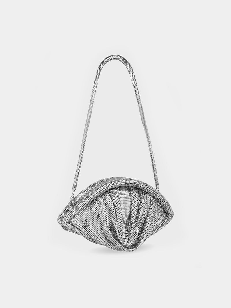 SILVER MESH NIGHT CLUTCH - 6