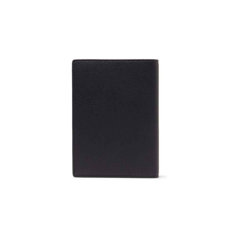 Black tumbled leather passport case 3