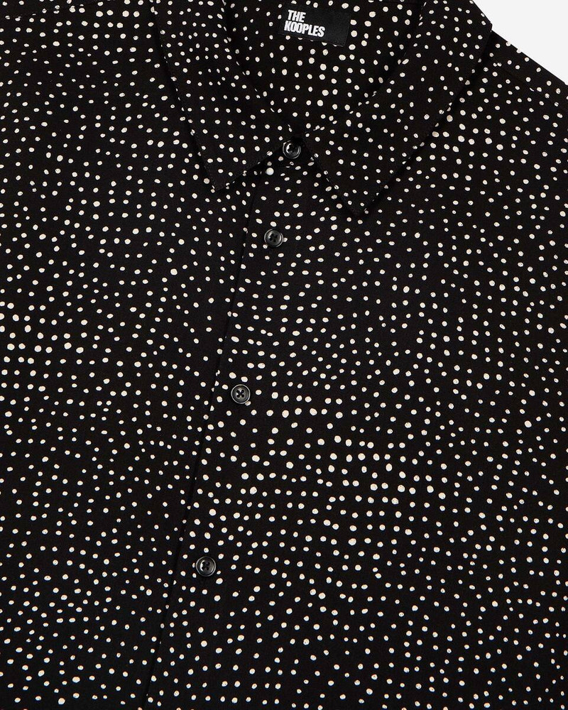 WHITE AND BLACK MICRO DOT PRINT SHIRT 7