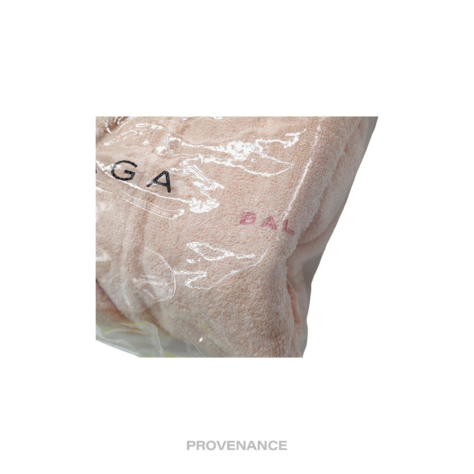 Balenciaga Embroidered Logo Robe - Peach Terry - 7