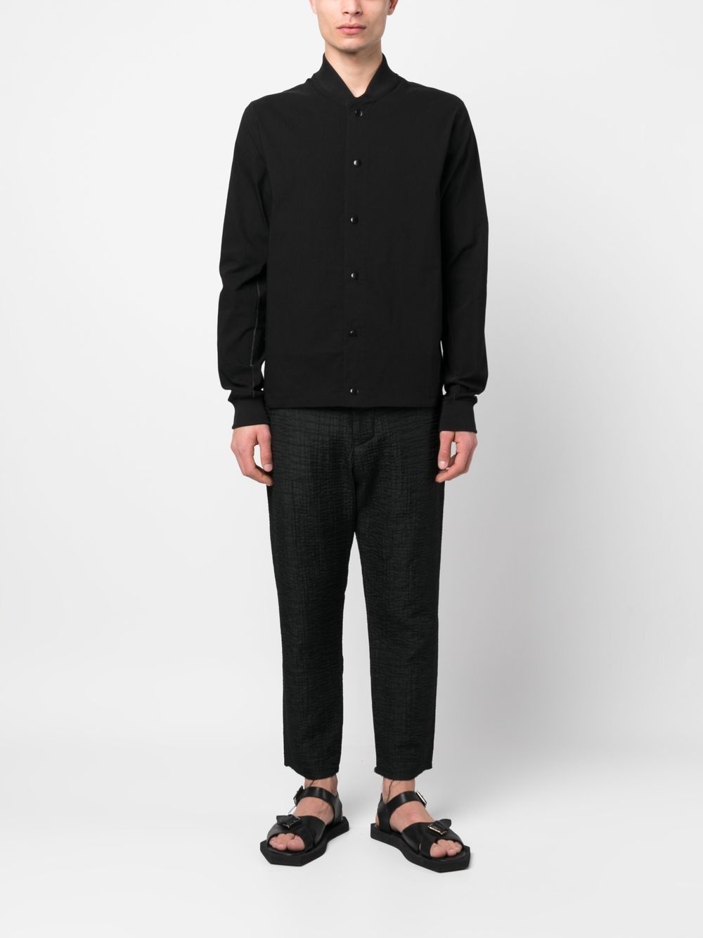 band collar shirt jacket - 2