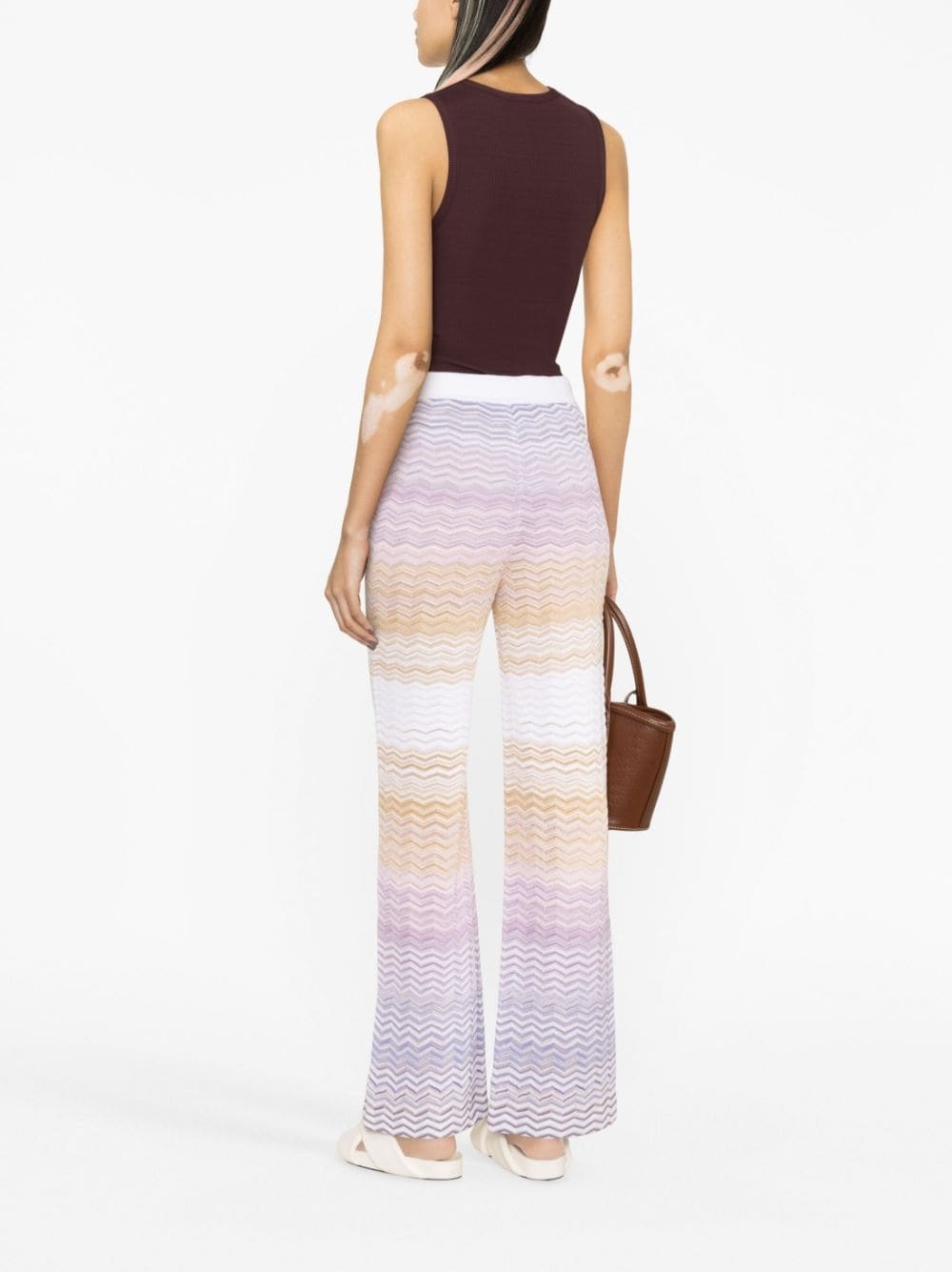 zigzag knitted trousers - 4