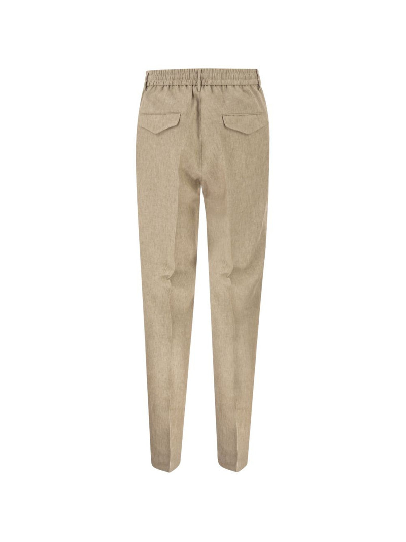 PESERICO drawstring-waist tapered trousers outlook