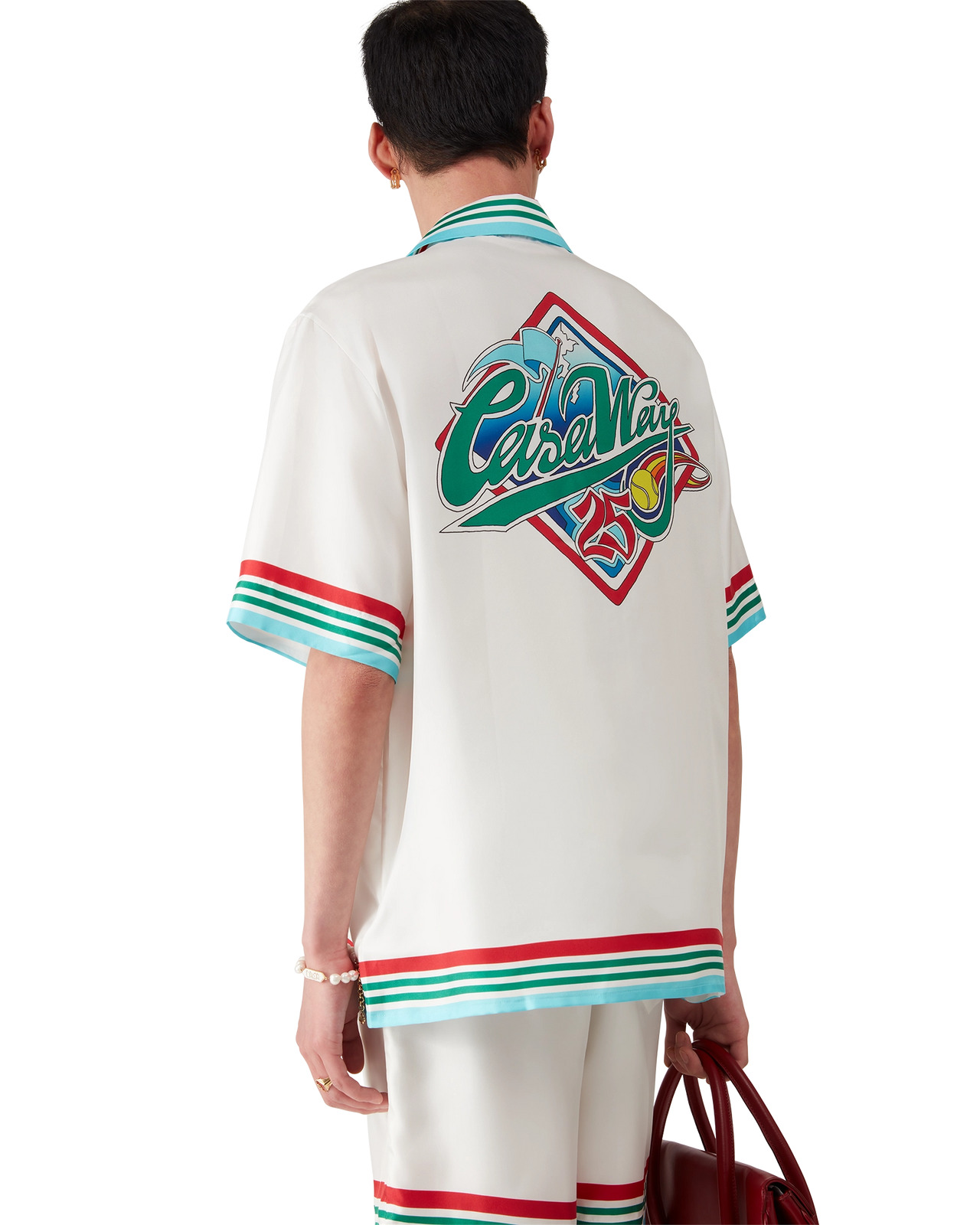 Casa Way World Series Short Sleeve Silk Shirt | Casablanca Paris - 8