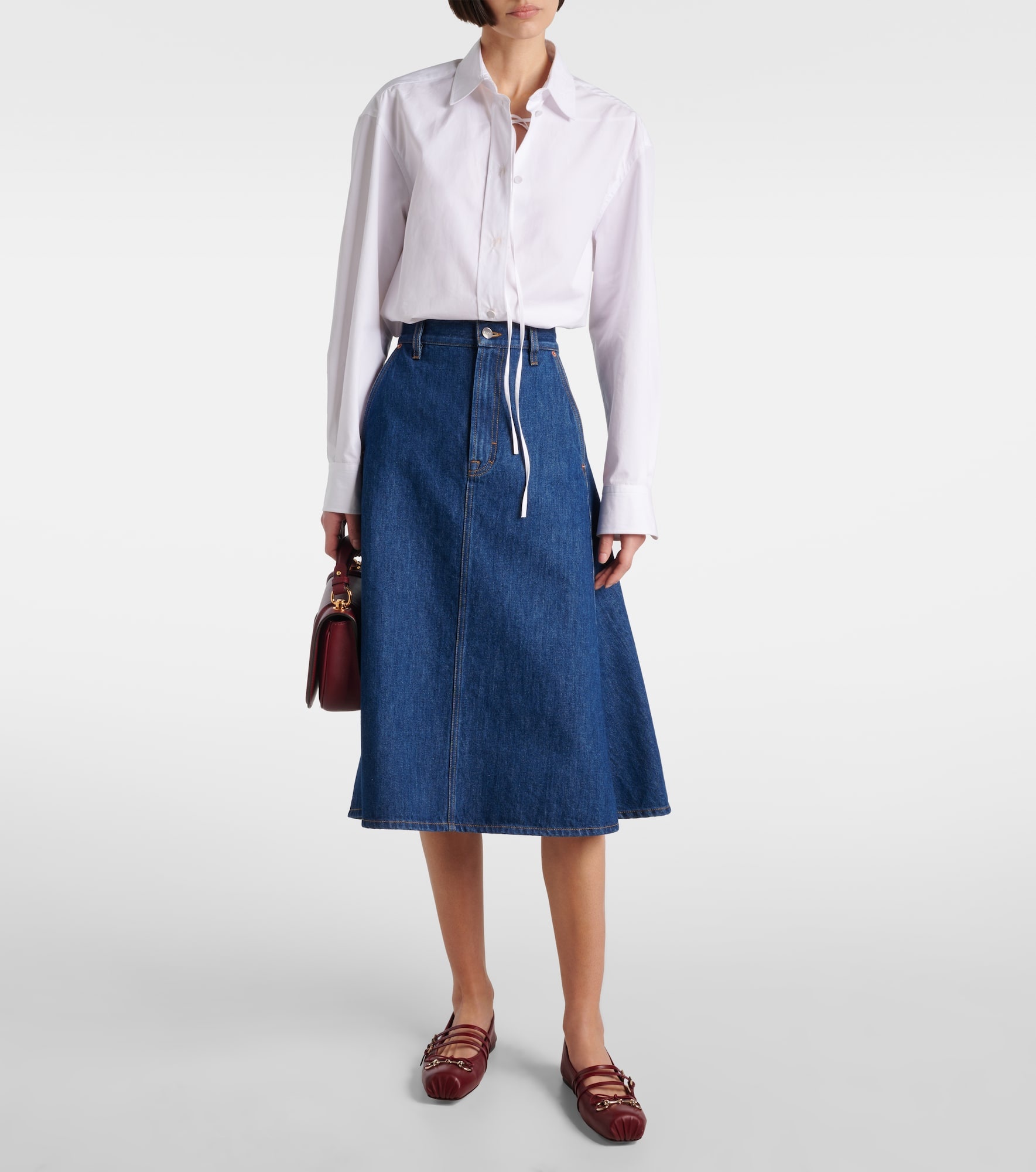 Denim midi skirt - 2