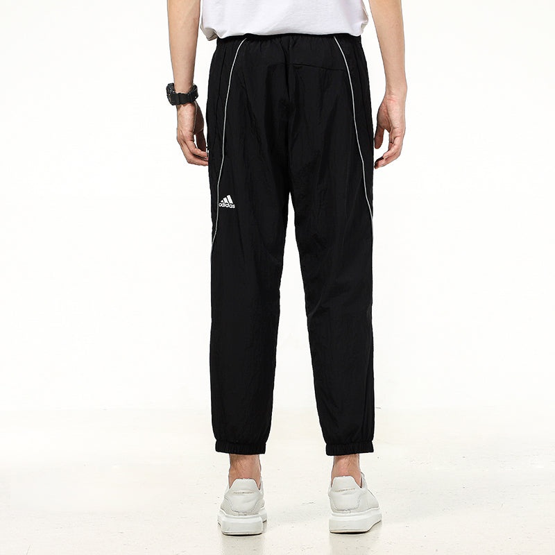 adidas Athleisure Casual Sports Breathable Running Long Pants Black H39252 - 4