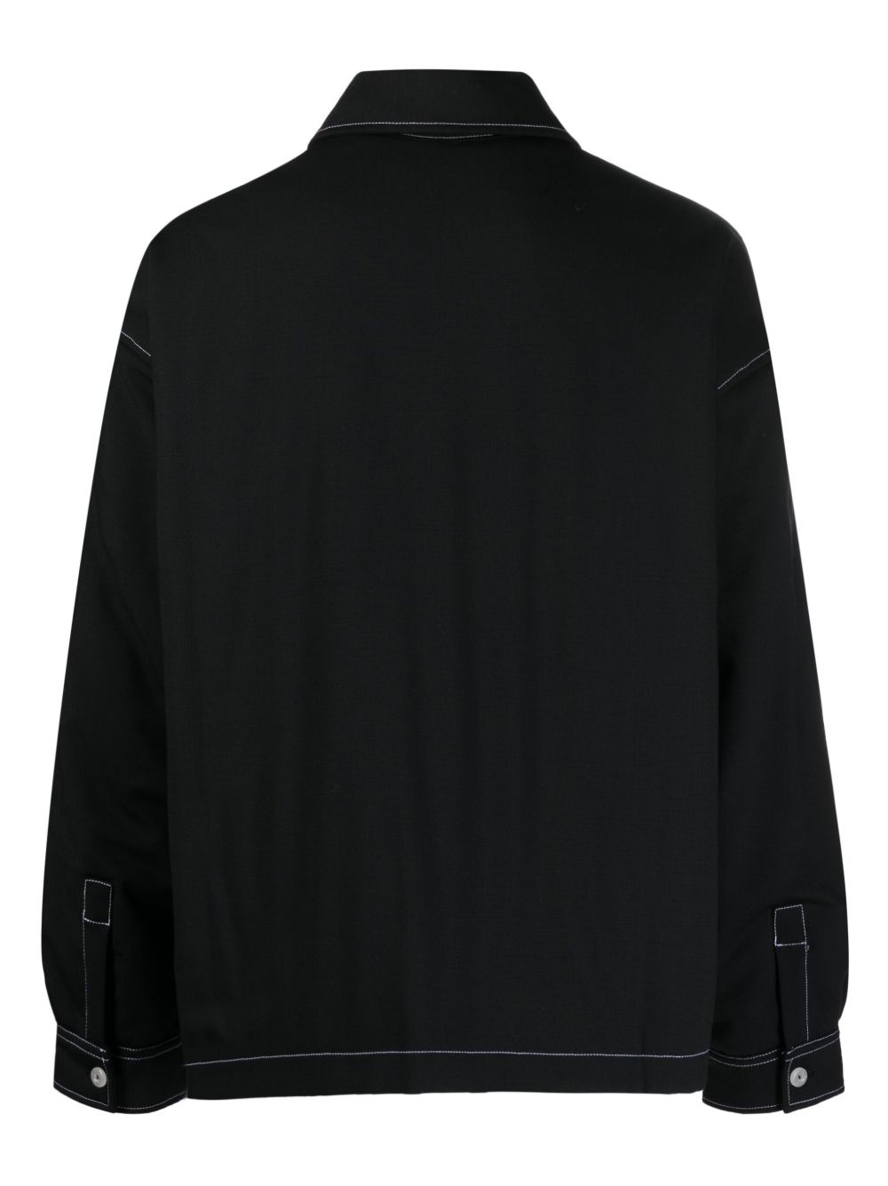 logo-patch contrast-stitching shirt - 2