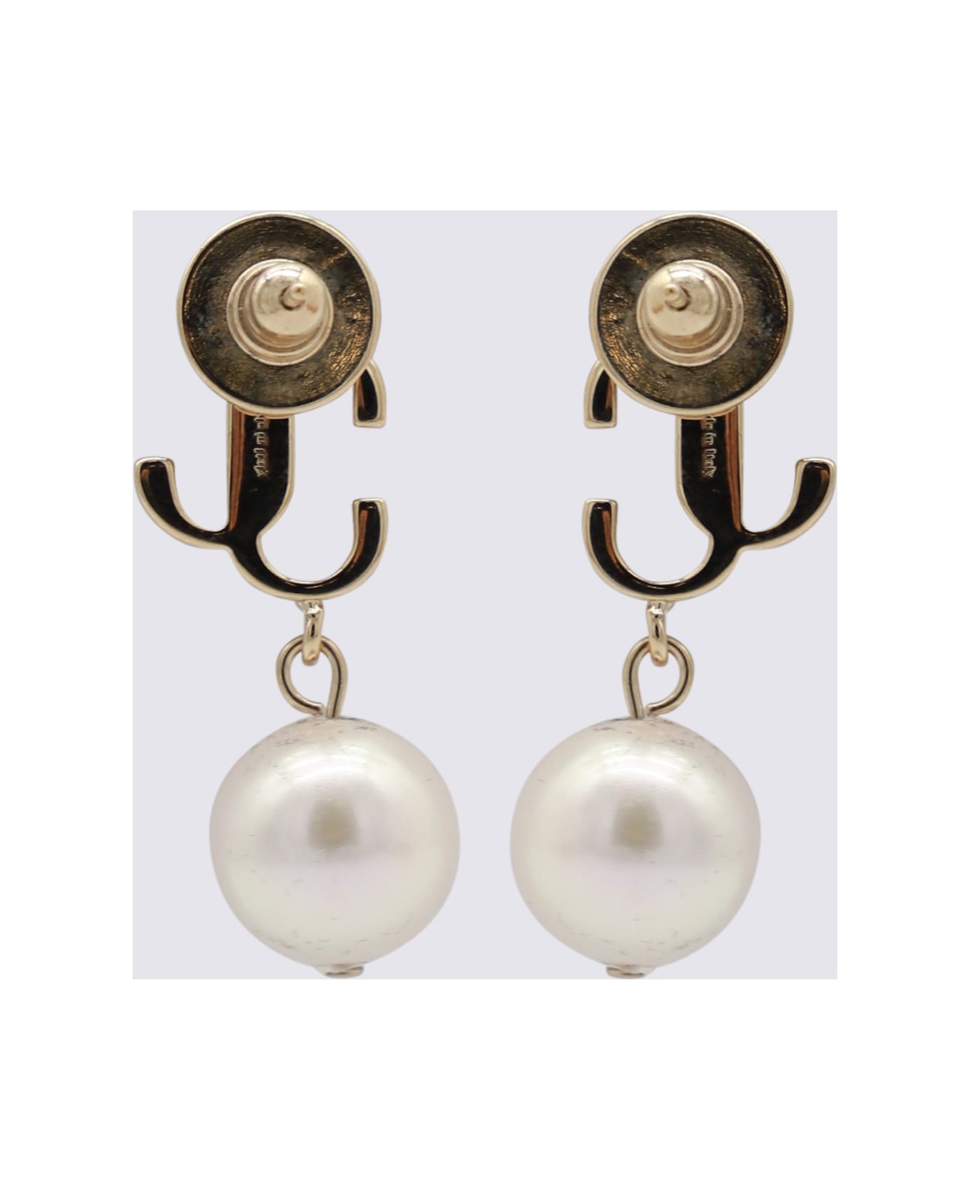 Gold Tone Brass Earrings - 2