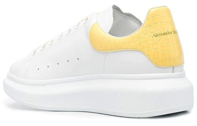 Alexander McQueen Oversized Sneaker 'White Yellow Crocodile' 625162WIBNG9988 - 3