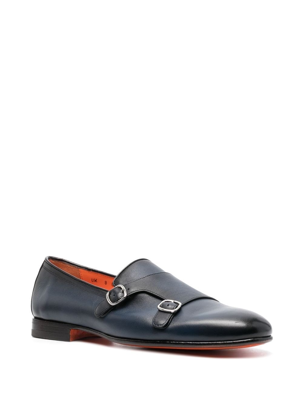 double-buckle leather shoes - 2