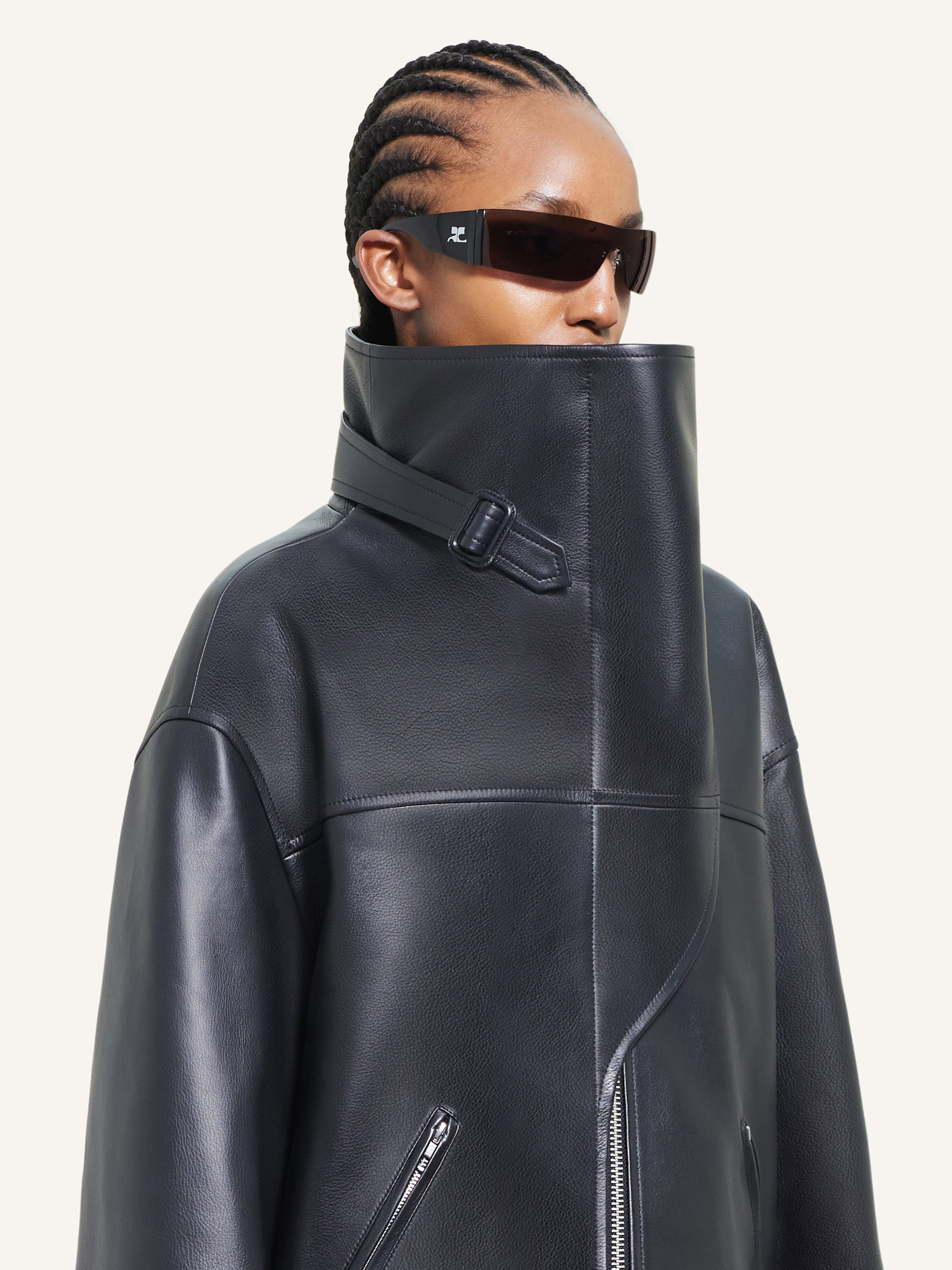 OVERSIZED LEATHER JACKET - 4