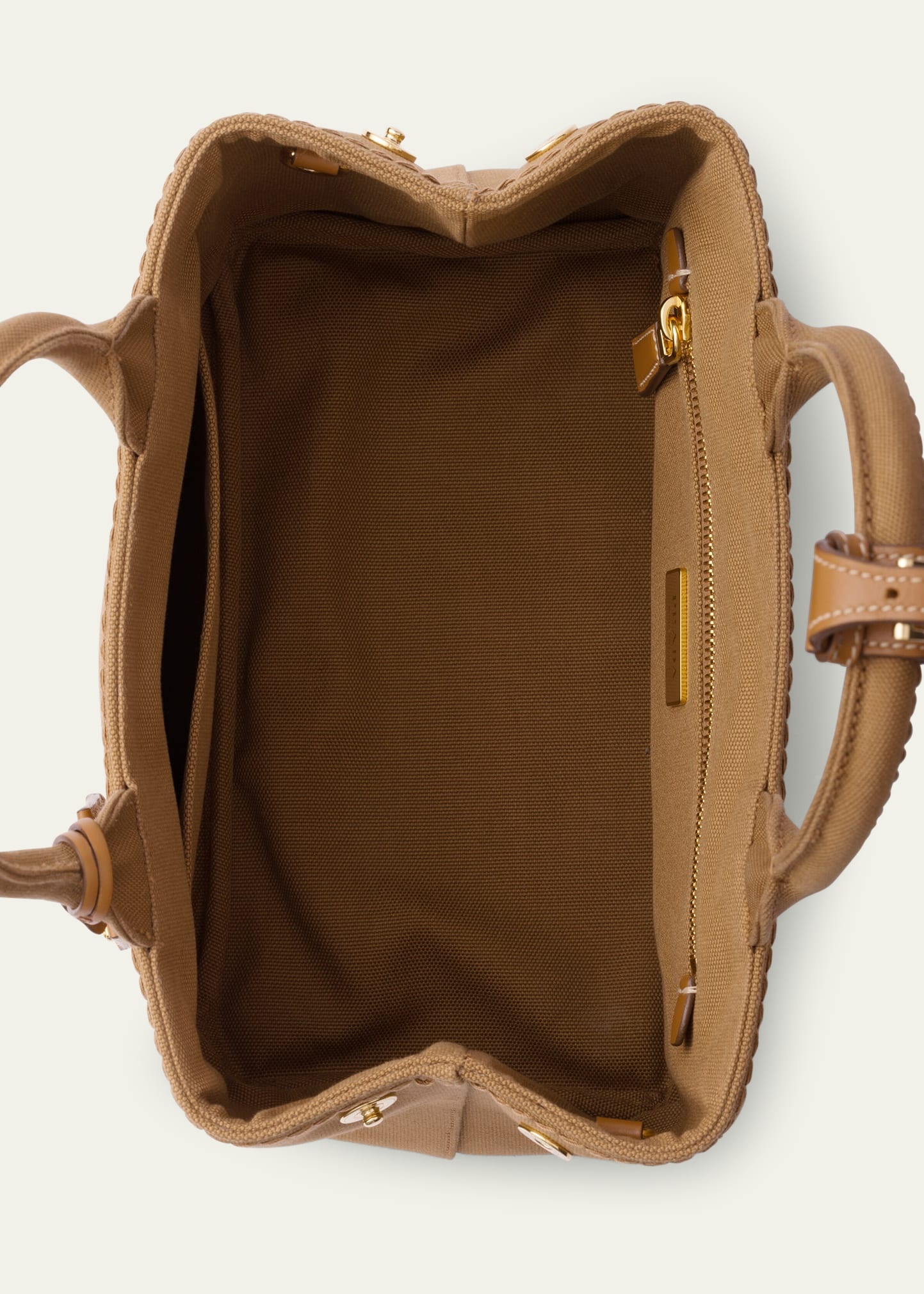 Small Embroidered Cotton Canvas Shoulder Bag - 4