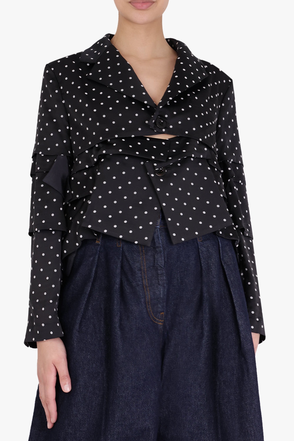 Sacai Polka Dot Flock Print Shirt