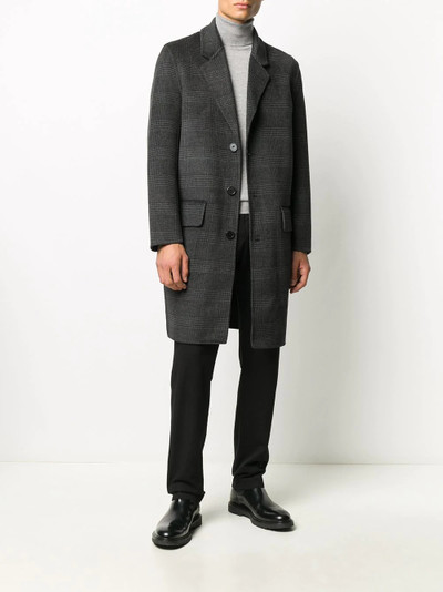 Sandro checked single-breasted coat outlook