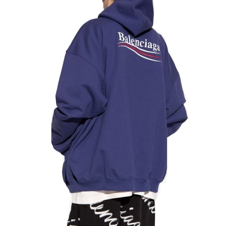 Balenciaga Political Campaign Hoodie 'Blue' 620973TKVI91195 - 3