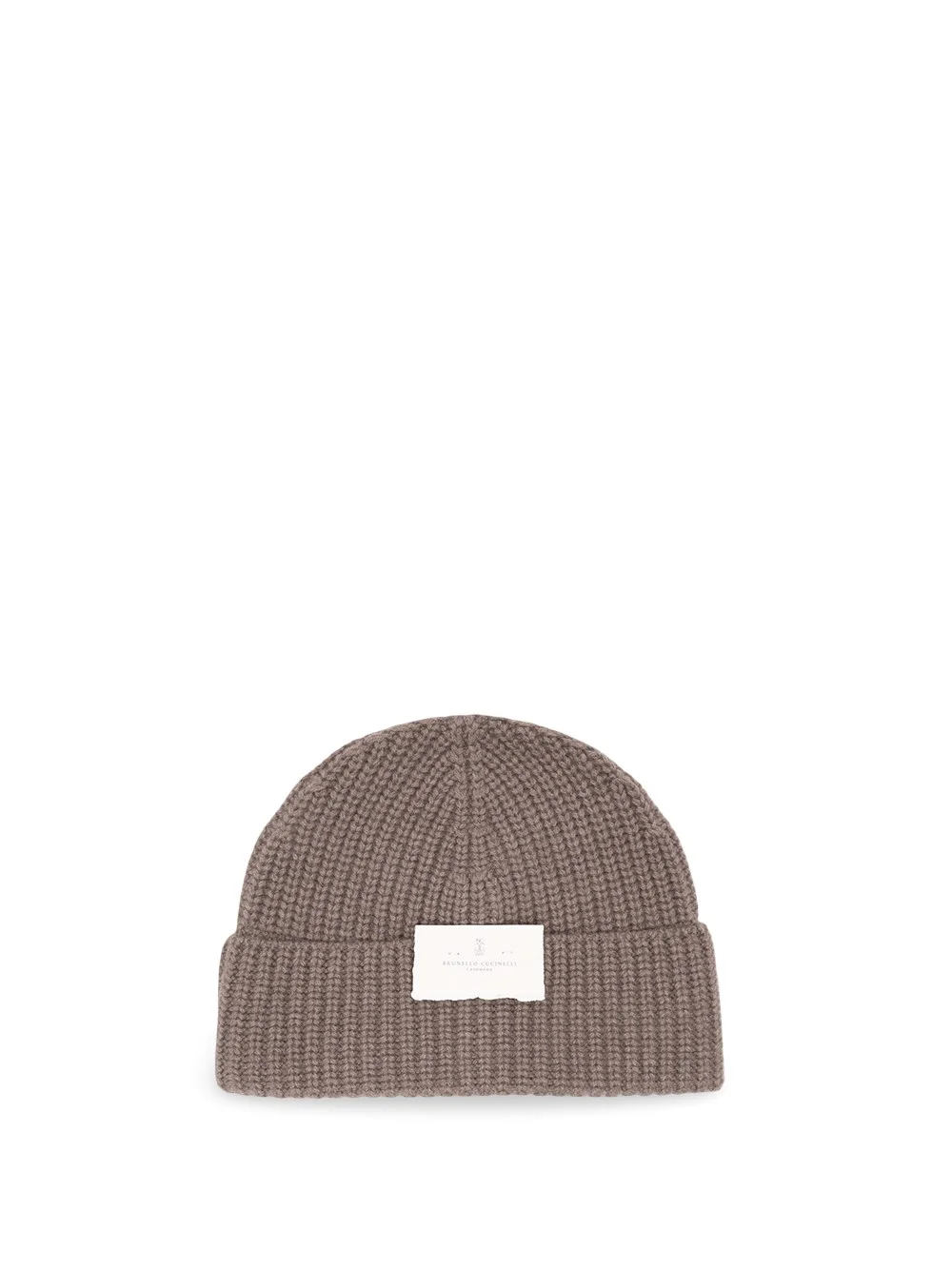 Cashmere English Rib Knit Beanie - 1